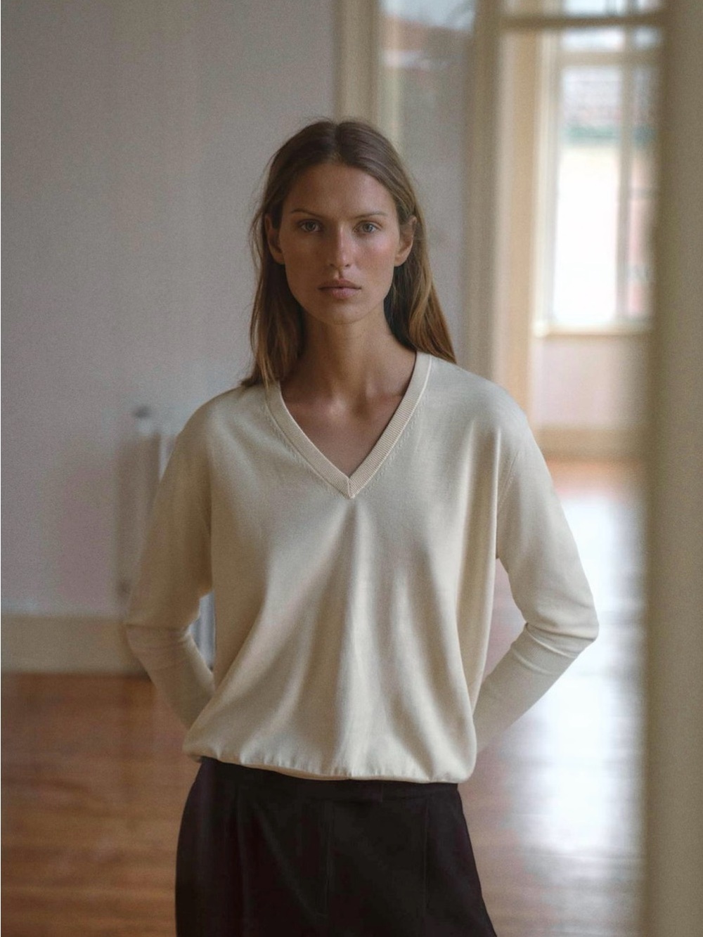 Zara V-Neck Women's Sweater
